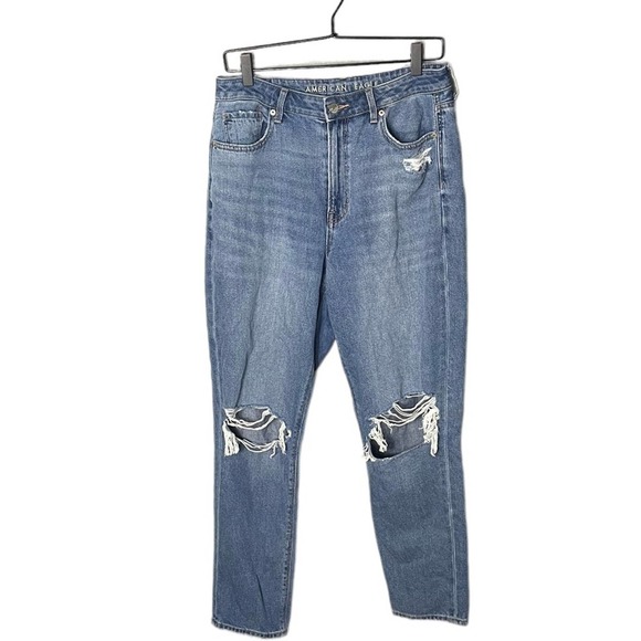 American Eagle Women’s Distressed Mom Jeans Size 10 - Picture 1 of 7